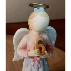 2007 Growing Up Birthday Girl Angel Figurine Age 6 Numbered Angel 4" Tall EC